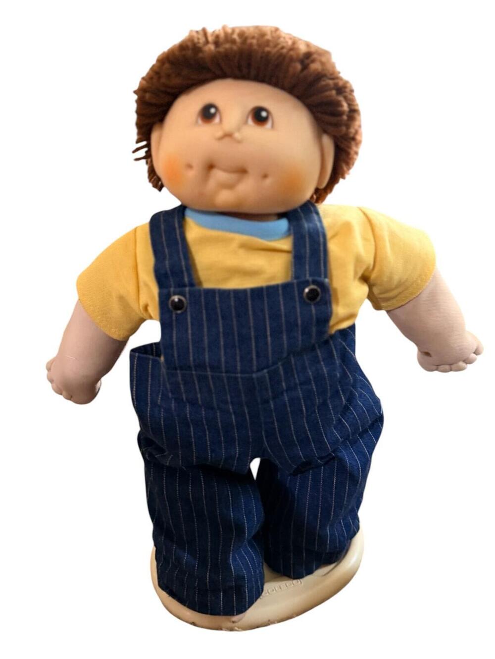 Rate Vintage Fibre-Craft Doll Baby Yarn Hair Boy Doll Brown Hair